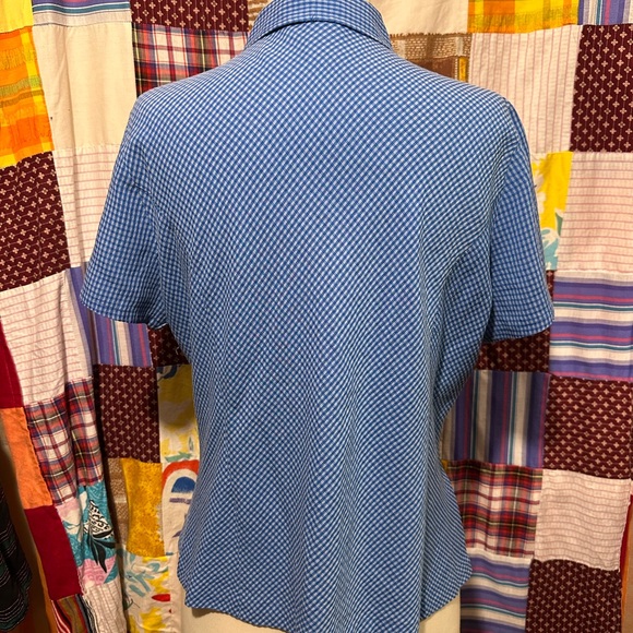 Fred David Blue Gingham woman’s Shirt - Picture 3 of 4